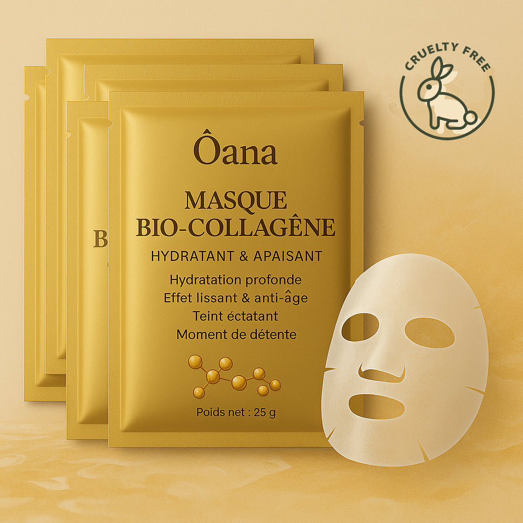 ✨ PACK 10 Masques Bio Collagène – Hydratation & Éclat Nature