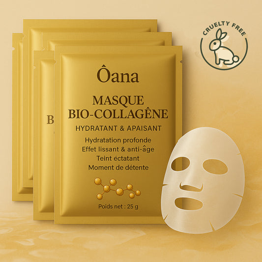 ✨ PACK 10 Masques Bio Collagène – Hydratation & Éclat Nature